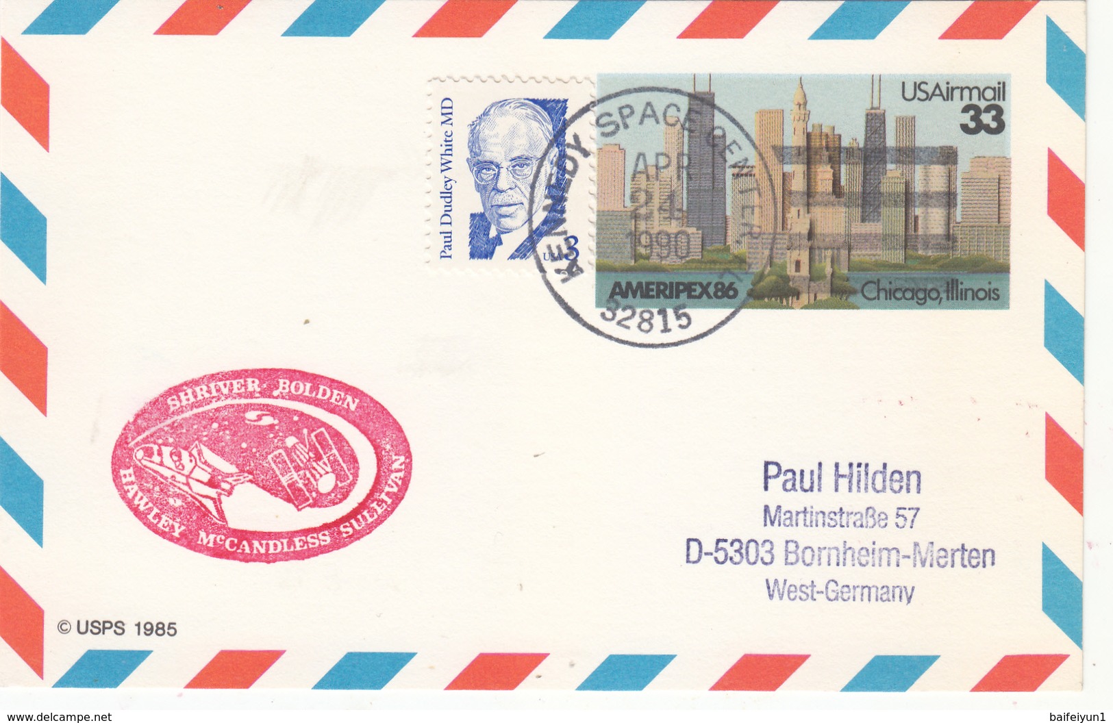 1990 USA  Space Shuttle Discovery STS-31  And Hubble Space Telescope Commemorative Cover - North  America