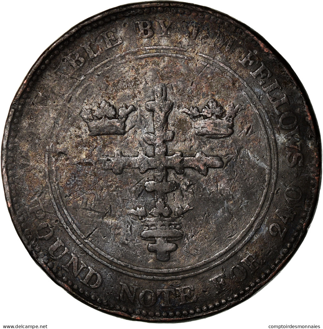Monnaie, Grande-Bretagne, Nottinghamshire, J. M. Fellows, Penny Token, 1812 - Autres & Non Classés
