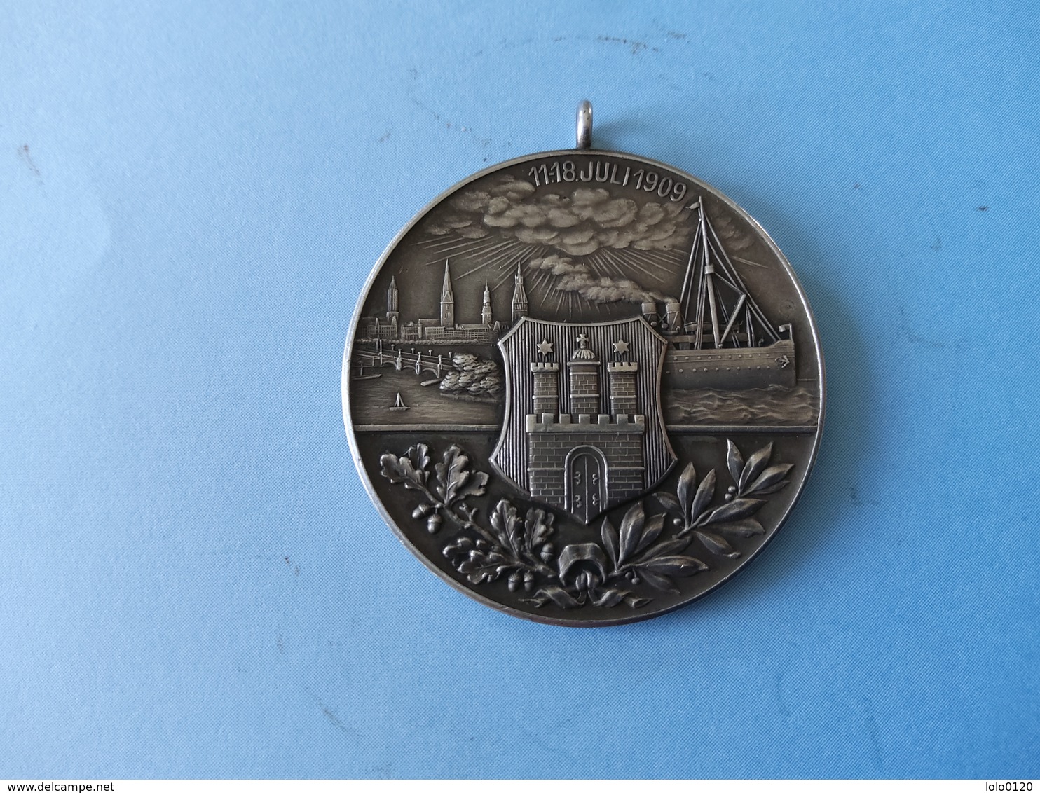 Allemagne Tragbare Medaille 1909 Schützen Silber Hambourg XVI - Other & Unclassified