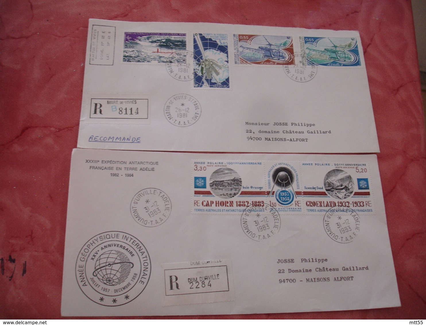 Lot De 16 T A A F Terres Australes Antarctiques Francaise Lettre Obliteration - 1961-....