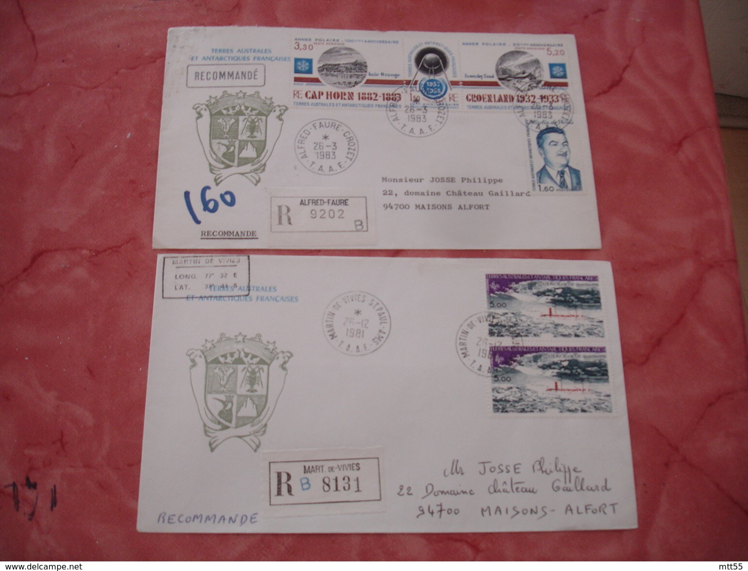 Lot De 16 T A A F Terres Australes Antarctiques Francaise Lettre Obliteration - 1961-....