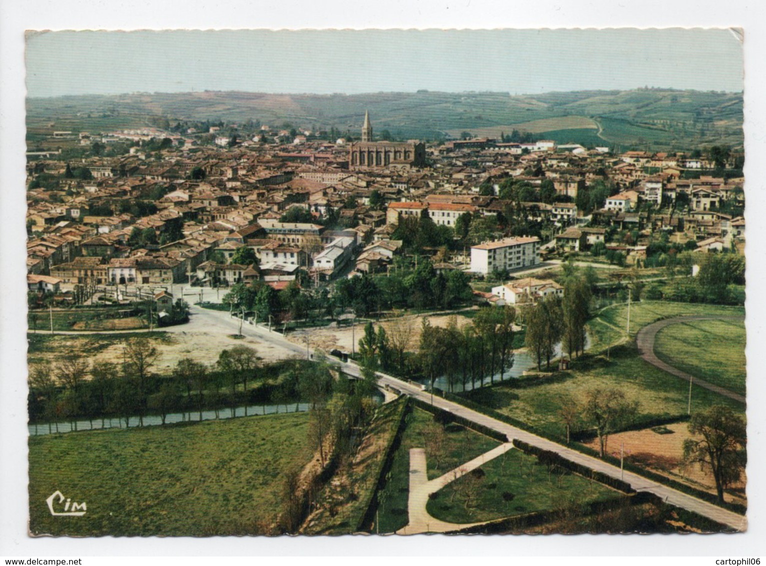 - CPSM BEAUMONT-DE-LOMAGNE (82) - Vue Panoramique Aérienne 1968 - Photo CIM 140-44 - - Beaumont De Lomagne