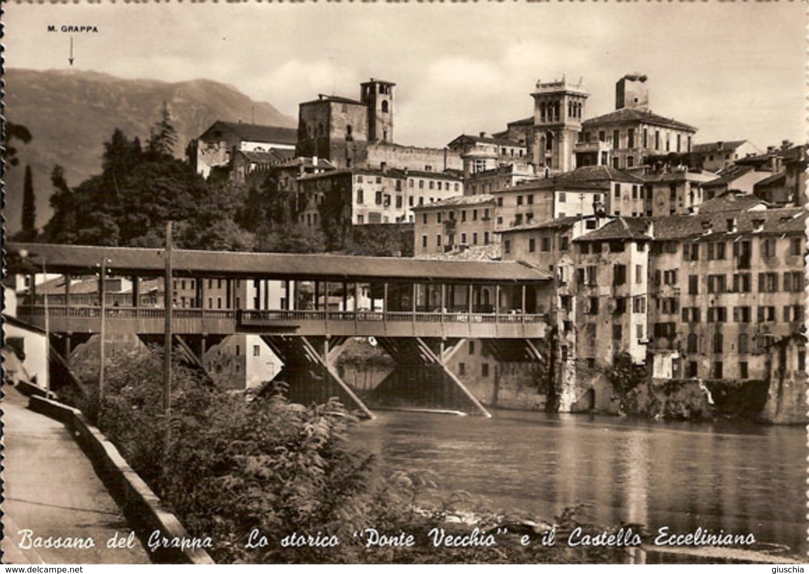 (C).Bassano Del Grappa(VI).Ponte Vecchio E Castello.Viaggiata (c20) - Vicenza