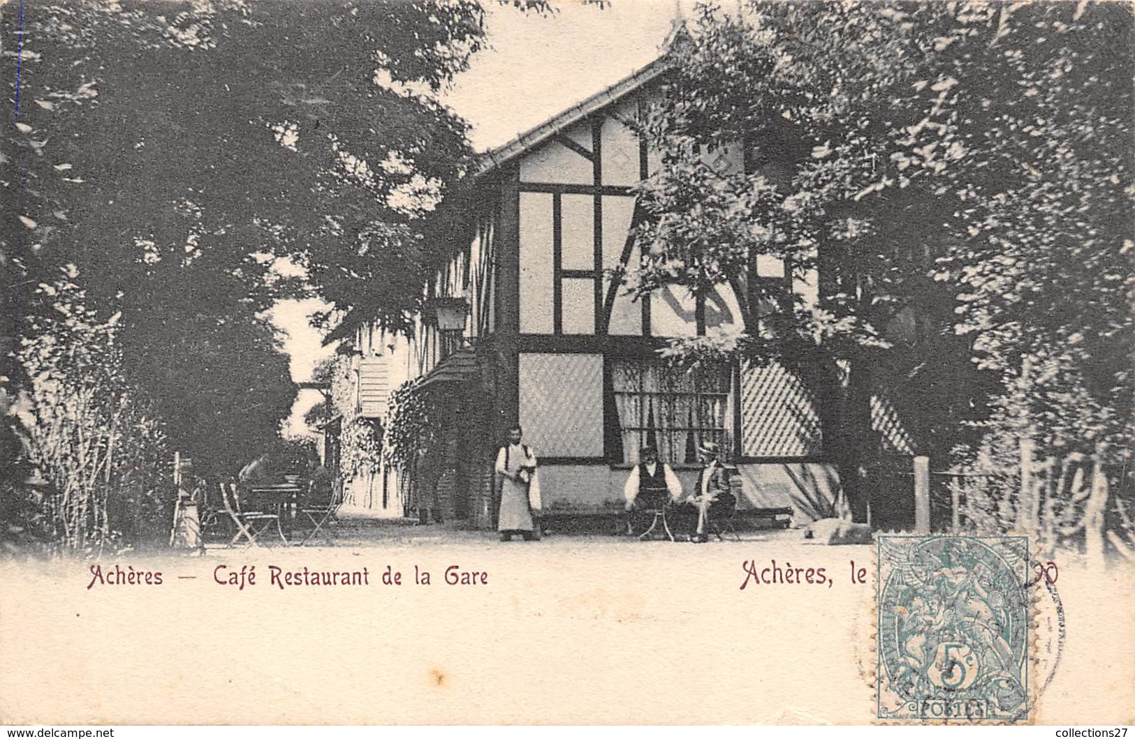 78-ACHERES- CAFE-RESTAURANT DE LA GARE - Acheres