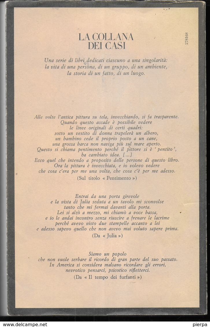 LILLIAN HELLMAN - PENTIMENTO E IL TEMPO DEI FURFANTI - ADELPHI EDIT.  1978 - 316 PAGG. - USATO IN BUON STATO - Novelle, Racconti