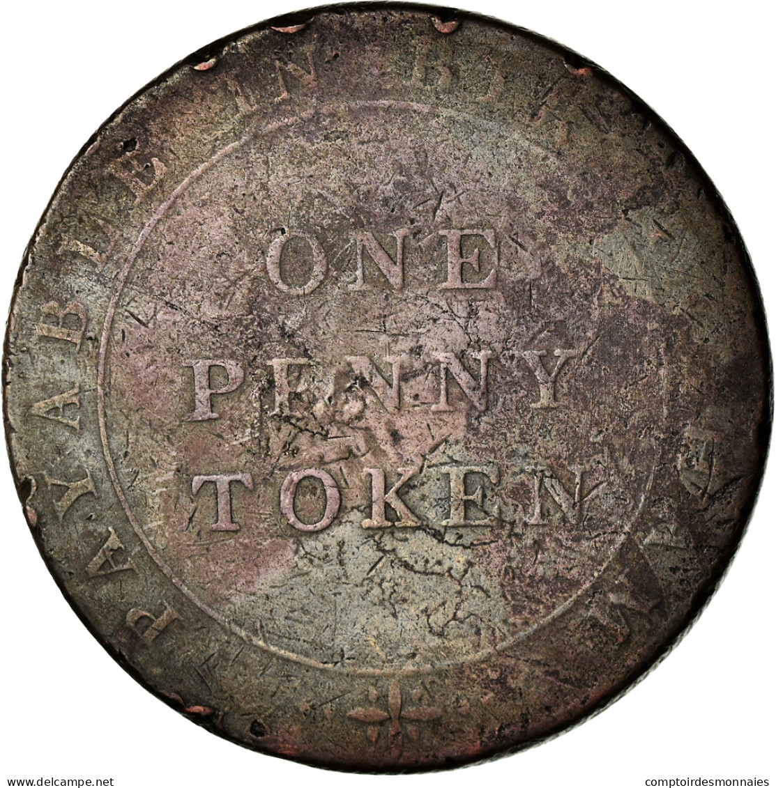 Monnaie, Grande-Bretagne, Warwickshire, Birmingham & Risca, Penny Token, 1811 - Altri & Non Classificati