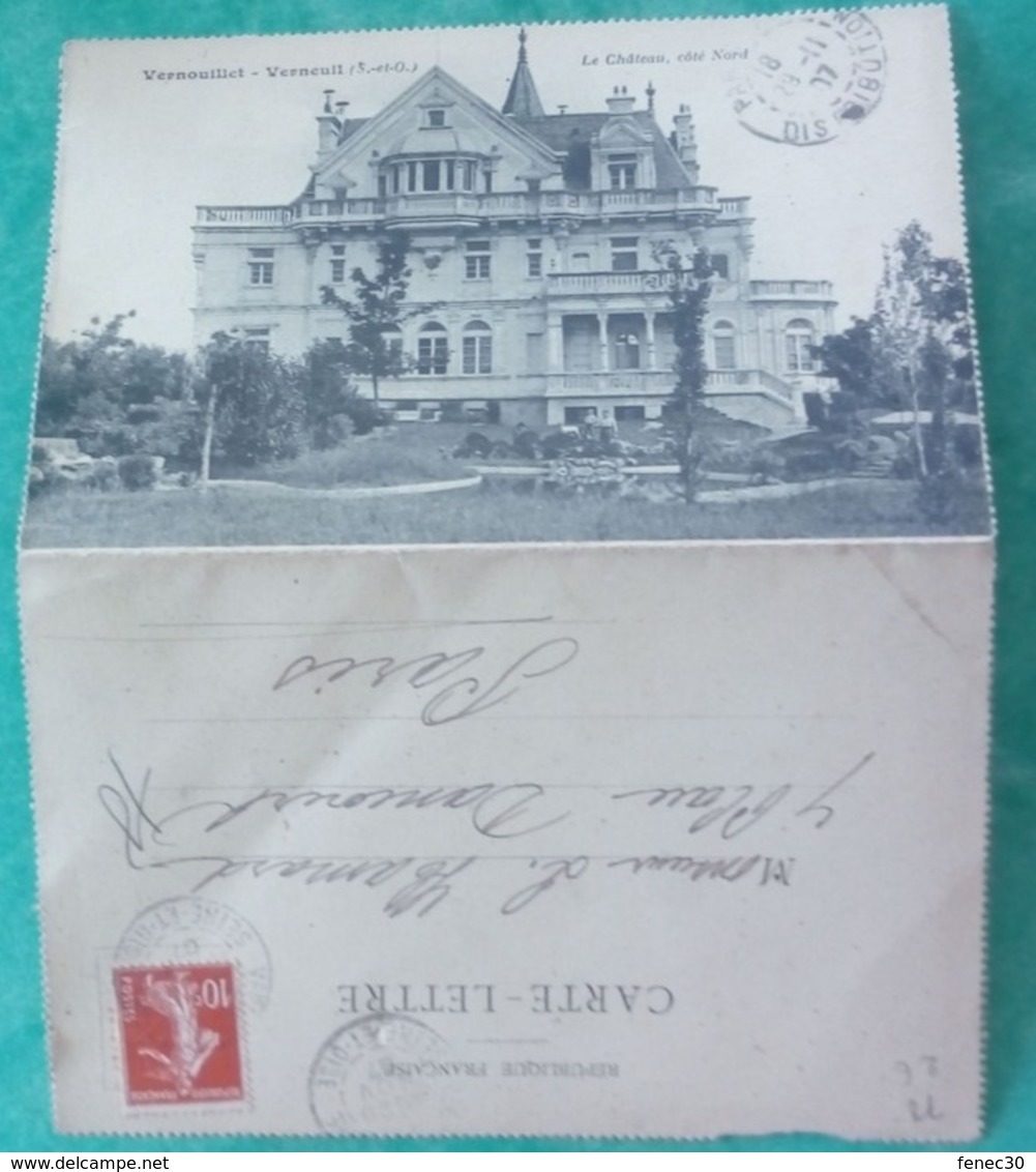 78 Vernouillet Le Chateau Carte Double - Vernouillet