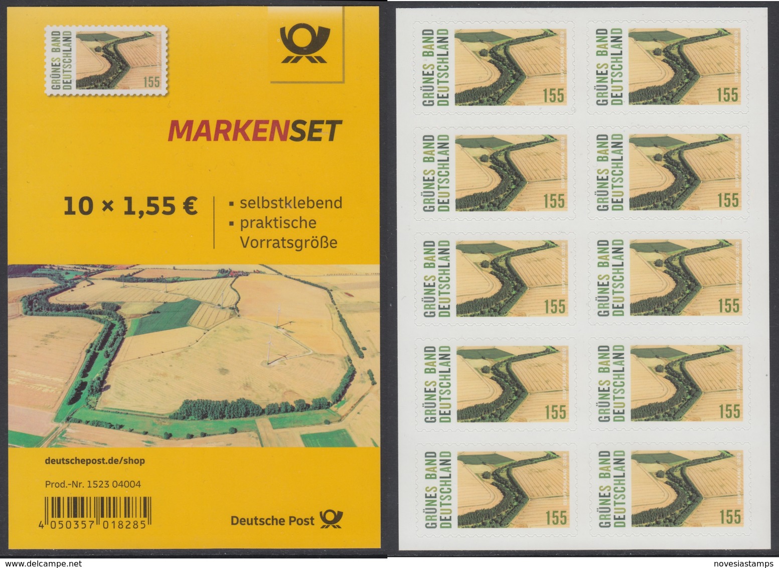 !a! GERMANY 2020 Mi. 3533 MNH BOOKLET(10) (self-adhesive) - Conservation Project "Green Belt Germany" - 2011-2020