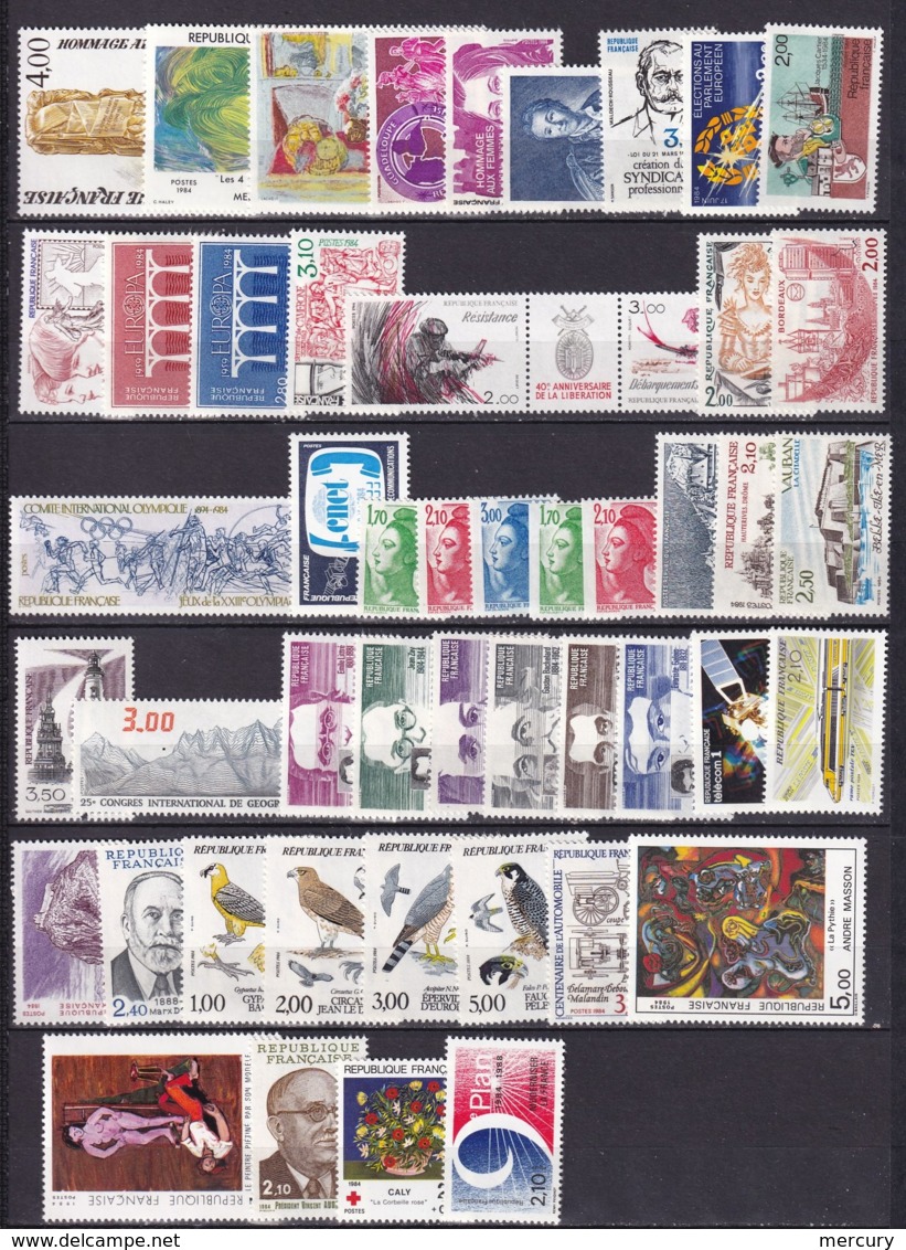 FRANCE - Année 1984 Complète Neuve LUXE - 49 Timbres - 1980-1989