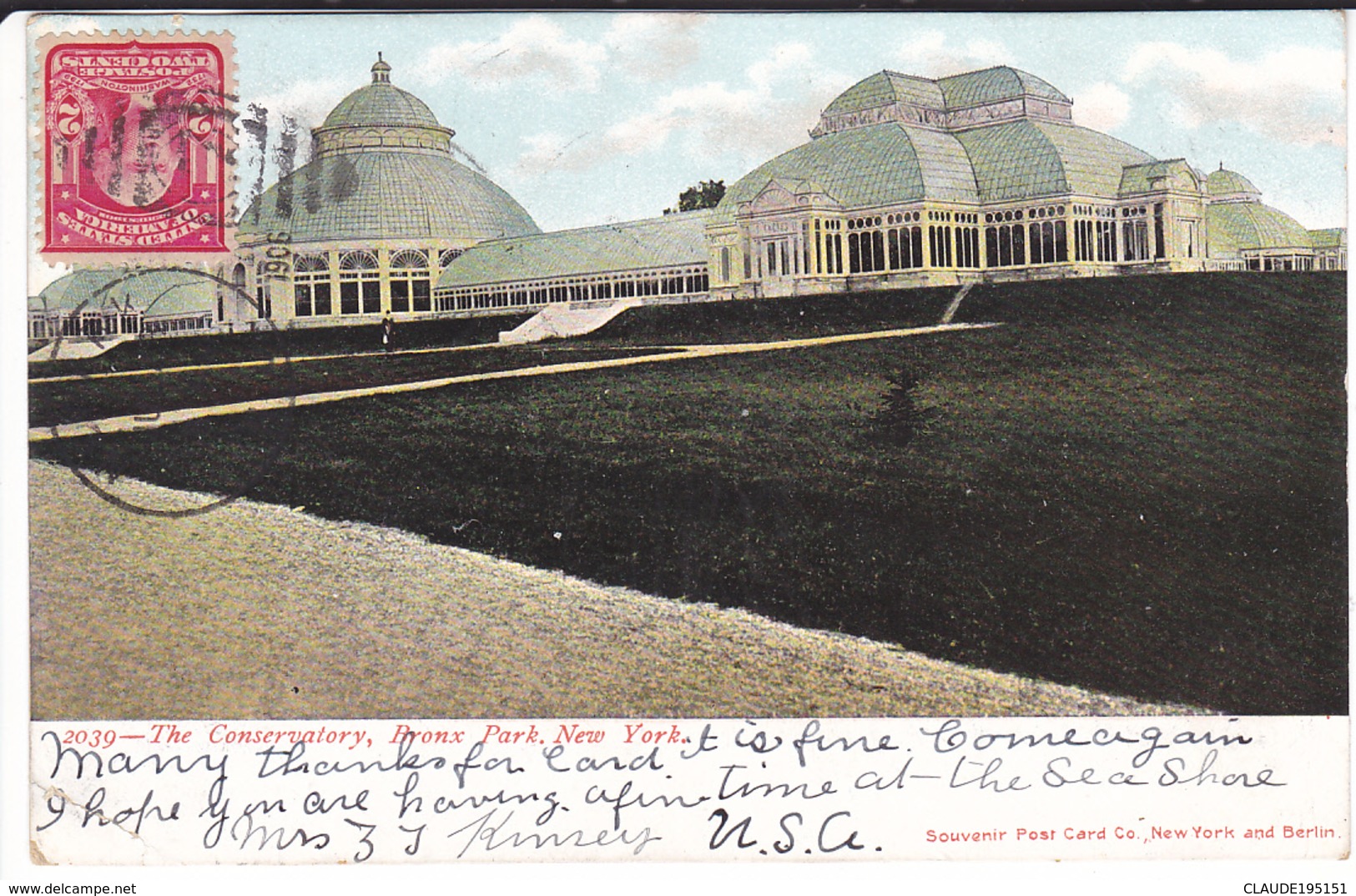 U.S.A     THE CONSERVATORY, BRONX PARK. NEW YORK. - Bronx