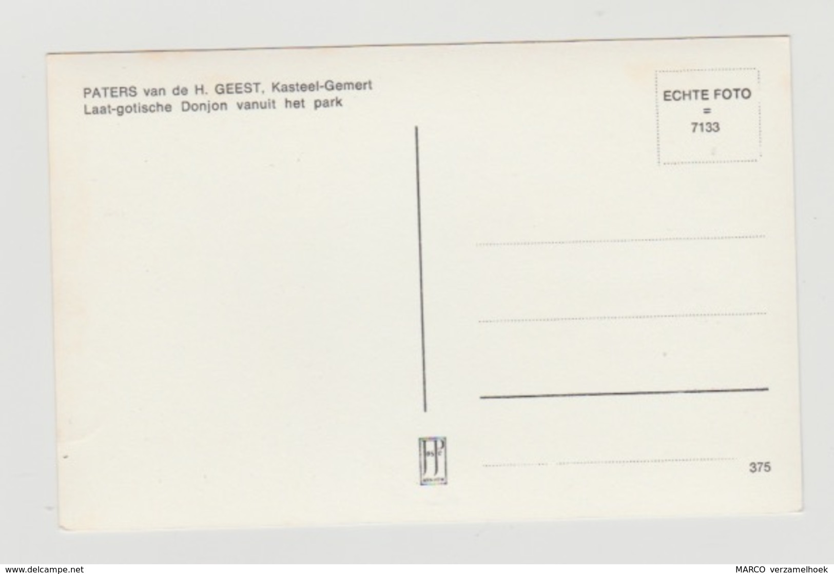 Fotokaart Paters Van De Heilige Geest Kasteel Gemert 1975 - Gemert