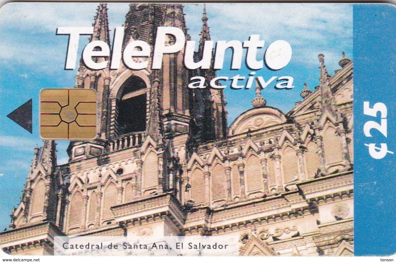 El Salvador, ELS-Telepunto-01?,  Catedral De Santa Ana, 2 Scans.    With Red Lines, Not In Colnect Catalogue - El Salvador