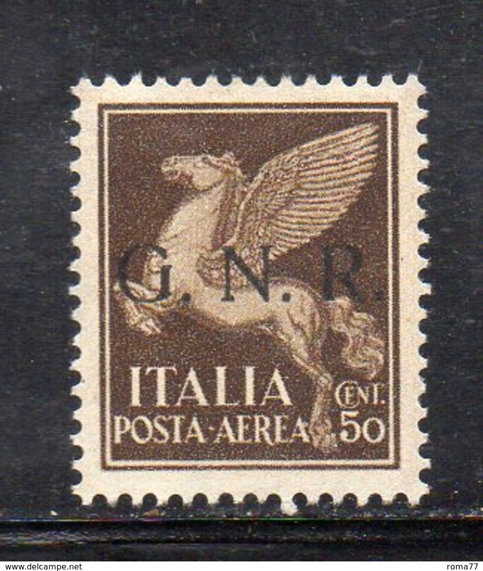 1129 490 - ITALIA RSI 1944 ,  Posta Aerea 50 Cent * Linguella (M2200) - Luftpost