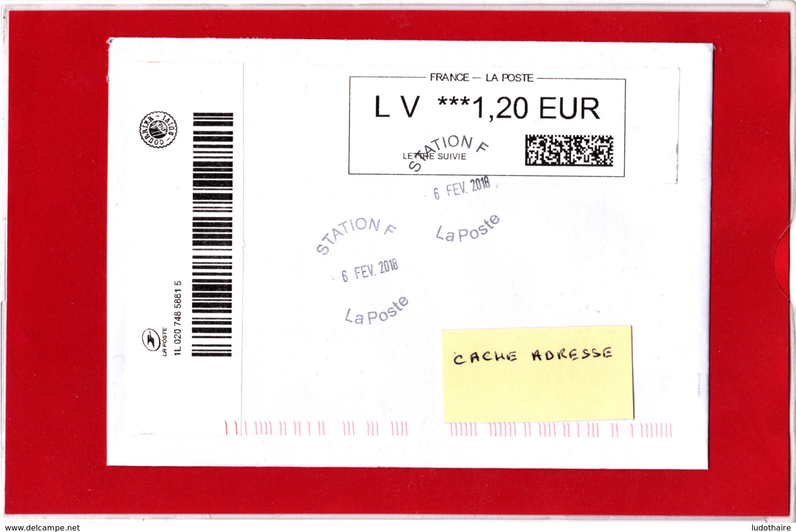 ATM / CALISE Lettre Suivie  LV 1,20 €, Sur Lettre Voyégée Obl Station F 06/02/2018 - 2010-... Vignettes Illustrées