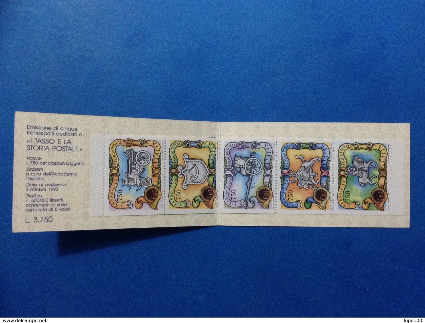 1993 Italia Carnet Libretto Nuovo MNH** I TASSO VARIETA SCRITTA GDT - Booklets