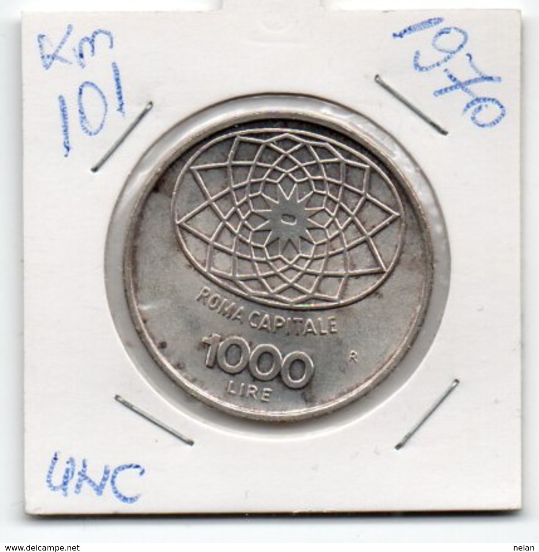 ITALIA- 1000 LIRE 1970  KM-101  FDC  ARGENTO - 1 000 Liras