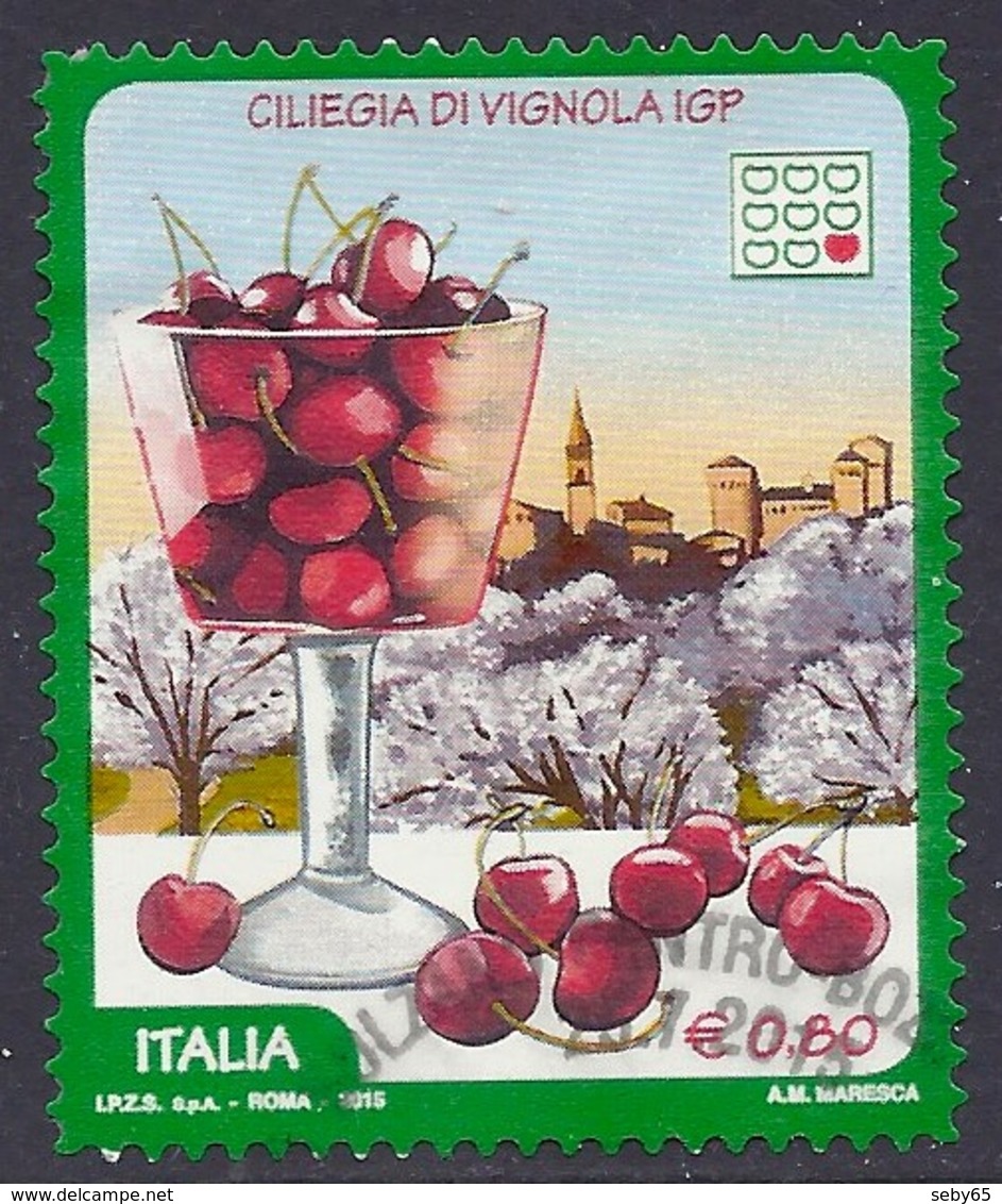 Italia / Italy - 2015 Ciliegia Di Vignola IGP, Cherries, Cerise, Kirsche, Local Fruits, Frutti, Used - 2011-20: Usados