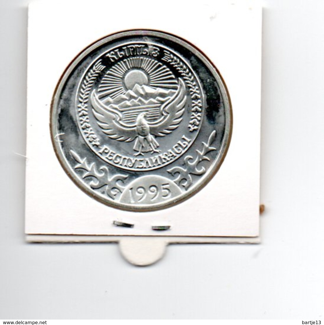 KYRGYZSTAN 10 SOM 1995 ZILVER PROOF MILLENNIUM OF MARAS - Kirguistán