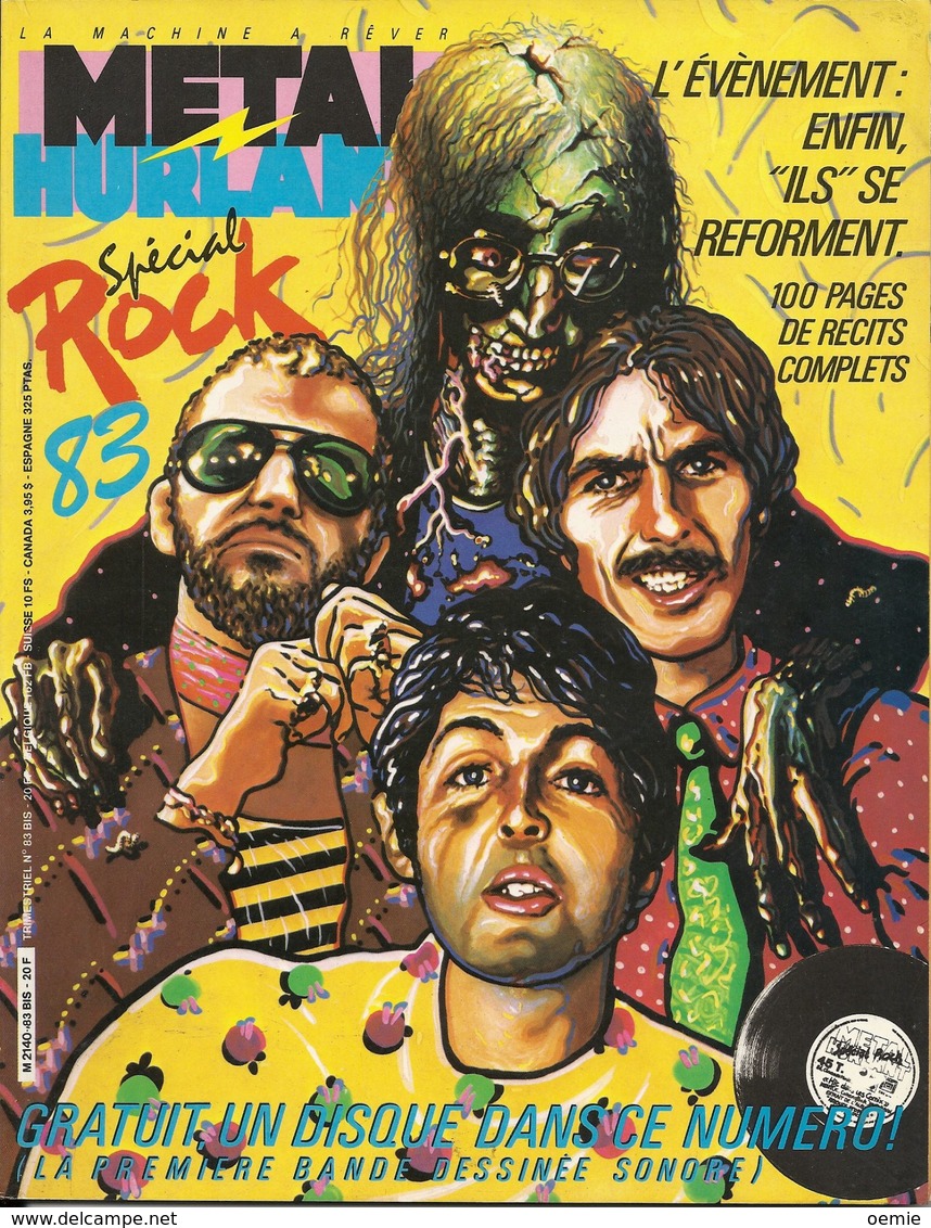 METAL HURLANT SPECIAL ROCK N °83 - Métal Hurlant