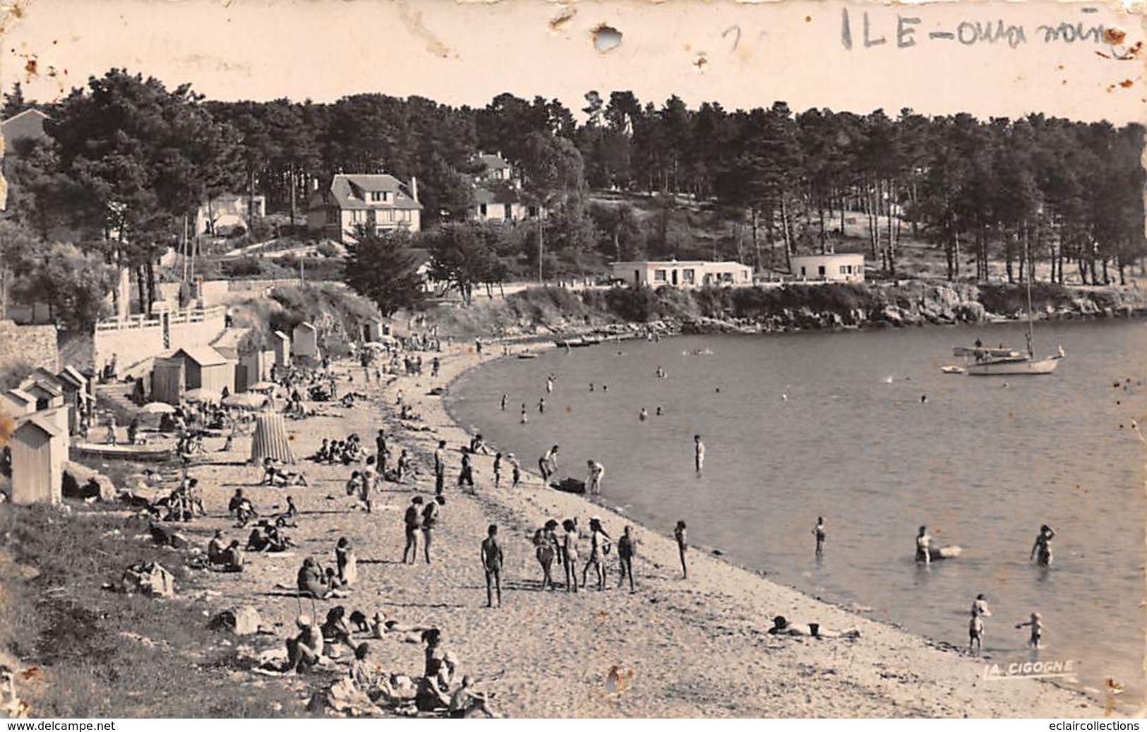 Ile Aux Moines         56           La Plage   1952         ( Trous Voir Scan) - Ile Aux Moines