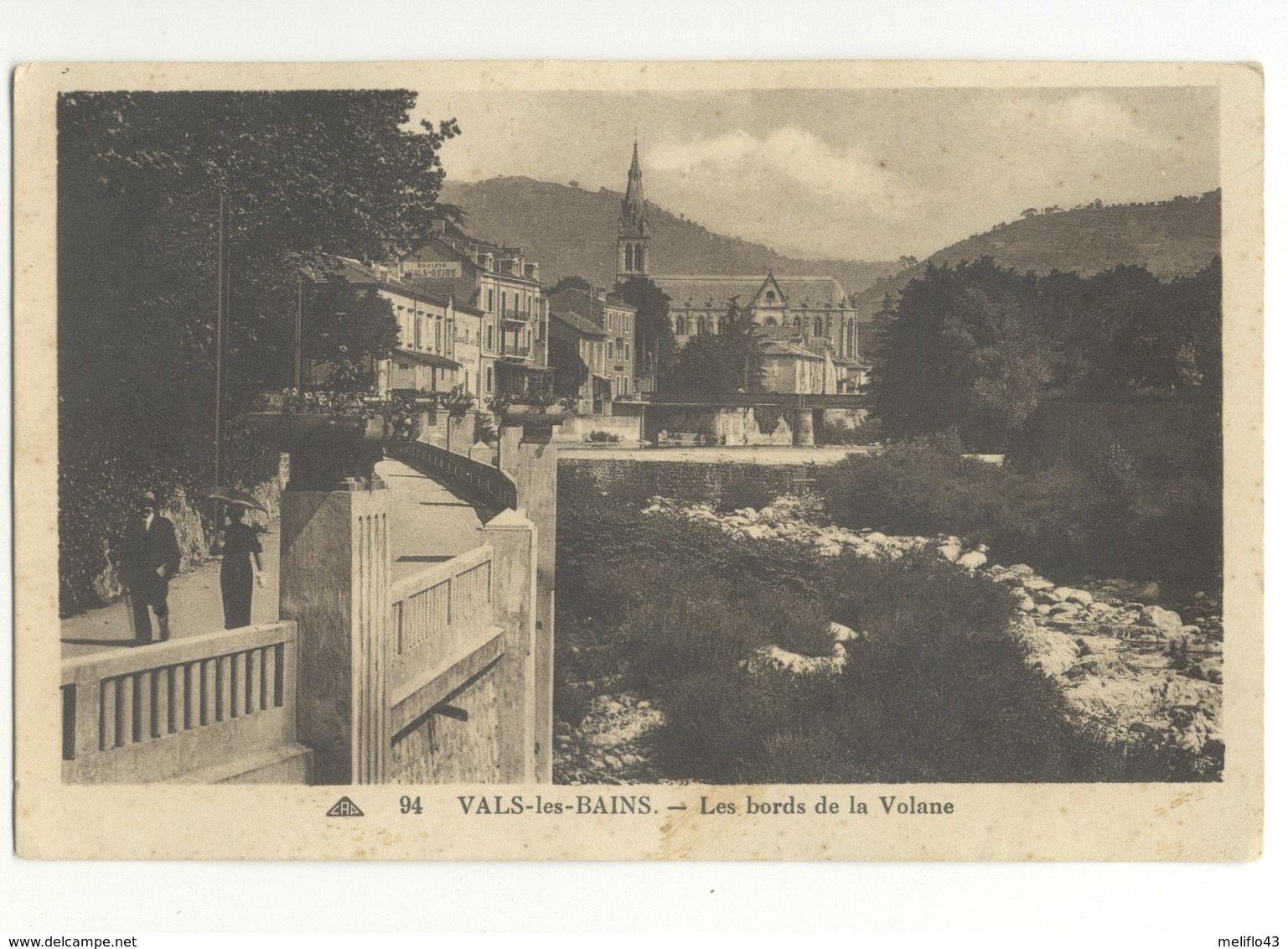 07/ CPA - Vals Les BAins - Les Bords De La Volane - Vals Les Bains