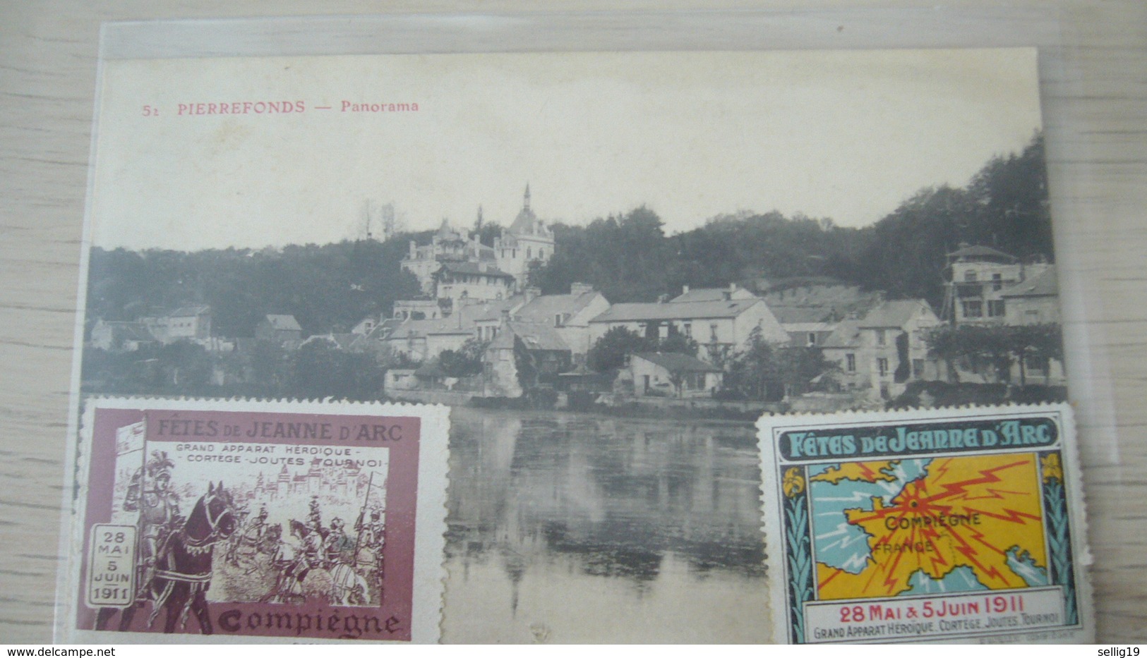 Fêtes De Jeanne D'Arc 1911 Sur CPA Pierrefonds Panorama - Other & Unclassified