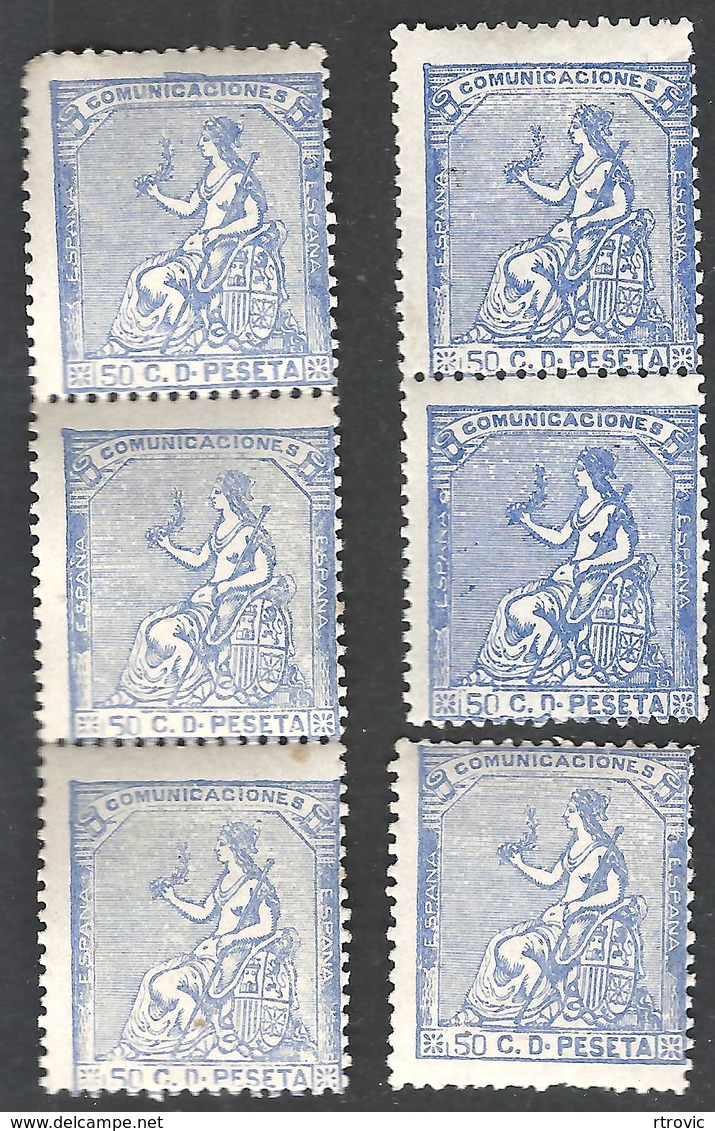 Falso Postal De Epoca Edilfi 137f  Graus Tipo Unico 50 C En Banda De 3 , Pareja Y Solo - Unused Stamps