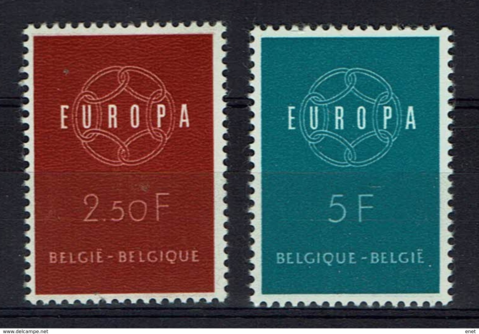 Belgiien Belgie Belgium 1959 - Europa - MiNr 1164-1165 - OBP 1111-1112 - 1959