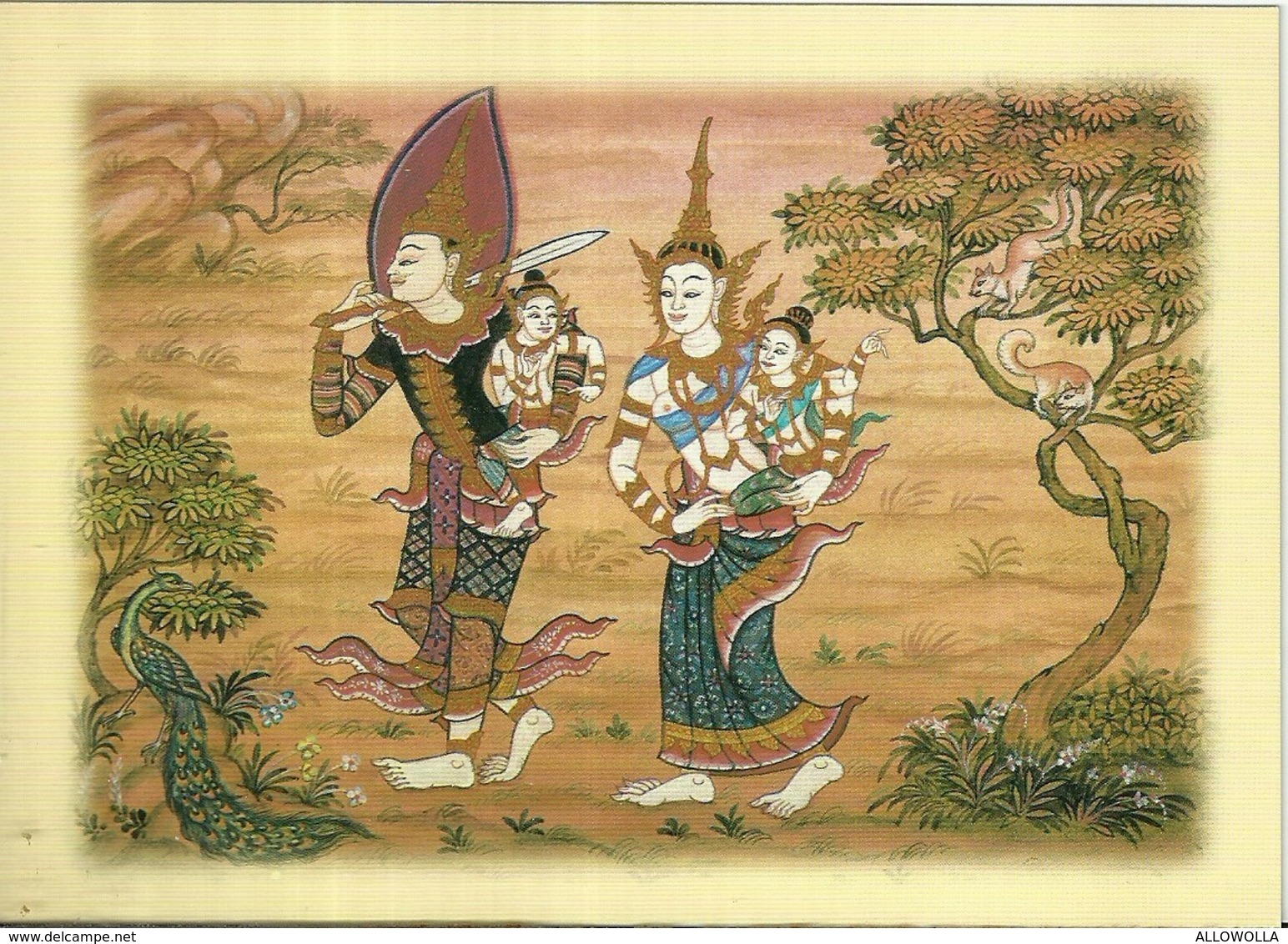 7309 " THAILAND VISAKHAPUJA DAY "- 4 THAILAND POSTCARD - Thaïlande