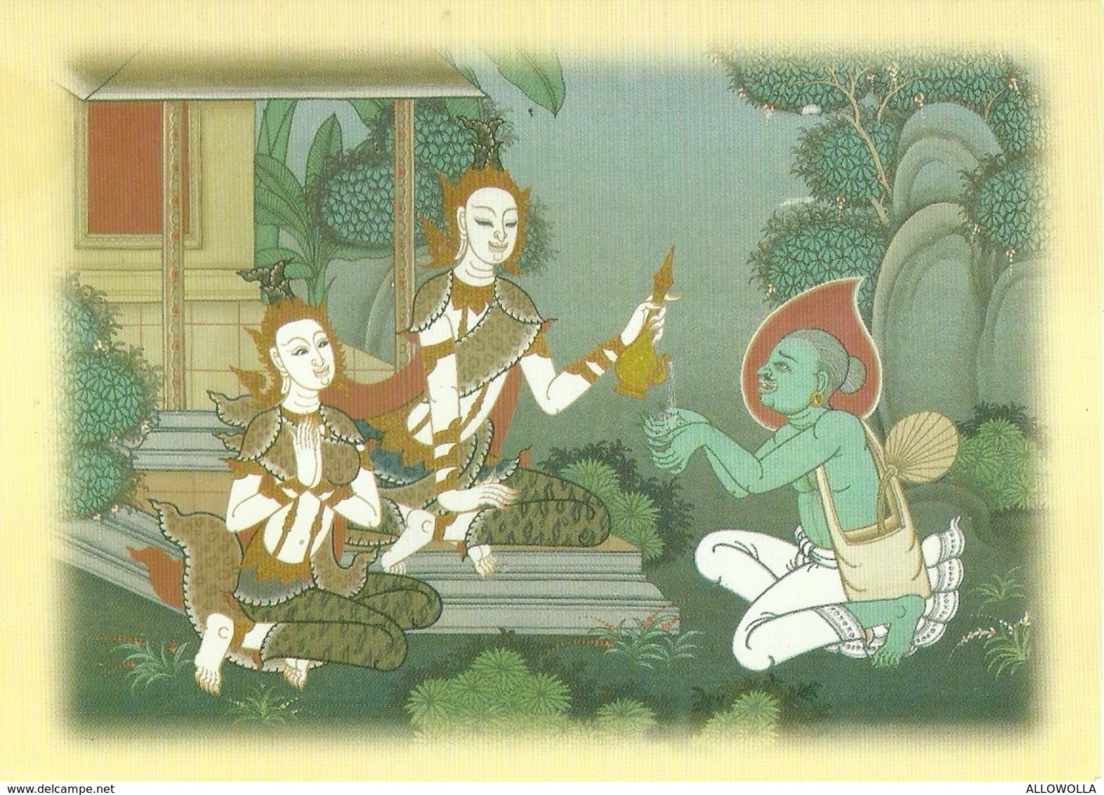 7309 " THAILAND VISAKHAPUJA DAY "- 4 THAILAND POSTCARD - Thaïlande