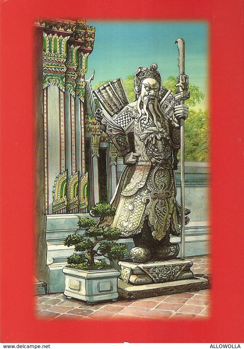 7310 " THAILAND CHINESE STONE STATUE "- 4 THAILAND POSTCARD - Thaïlande