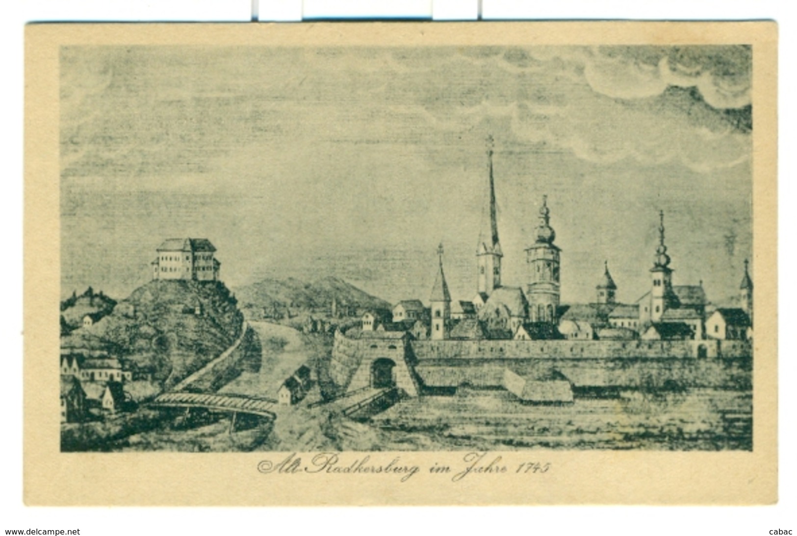 Bad Radkersburg, 1926, Alt Radkersburg, Steiermark, Štajerska, Radkersburg Im Jahre 1745, Grafik - Bad Radkersburg