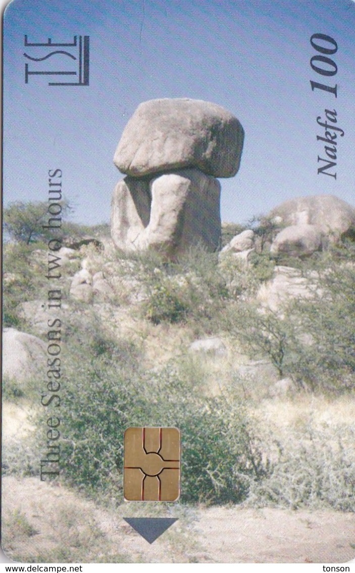 Eritrea, ER-ERI-0010B, Three Seasons In Two Hours - The Rock, 2 Scans.    GEM5 (Red) - Erythrée