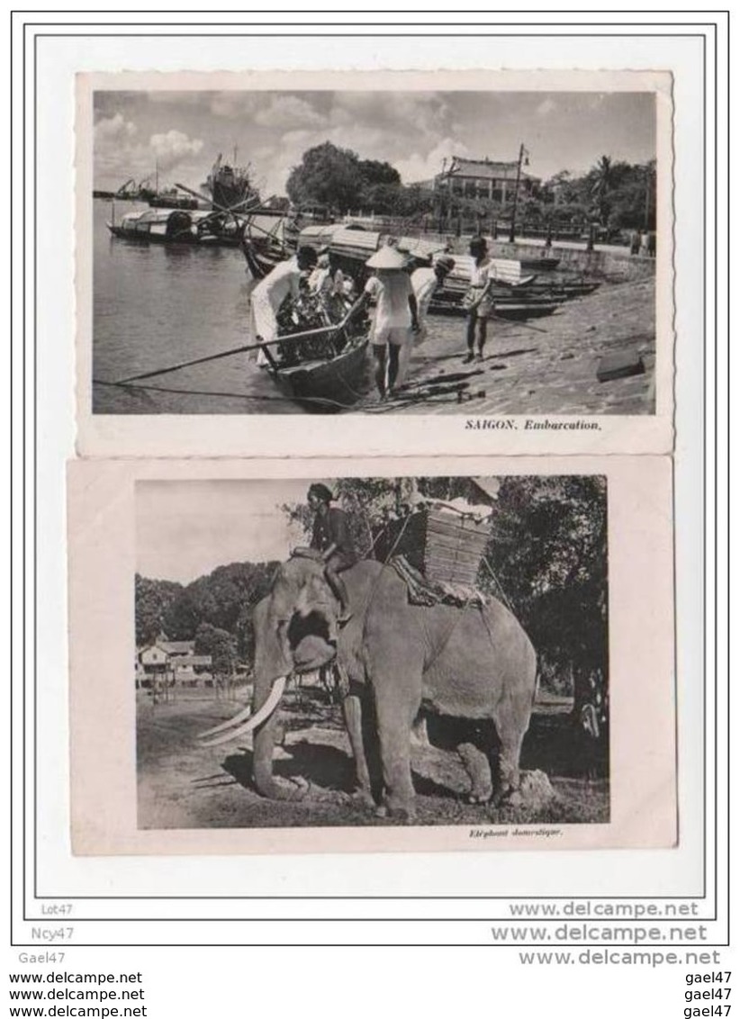 2 CPA - Saigon - Embarcation - Viet-nam - Asie - Elephant  (ref 1118) - Vietnam