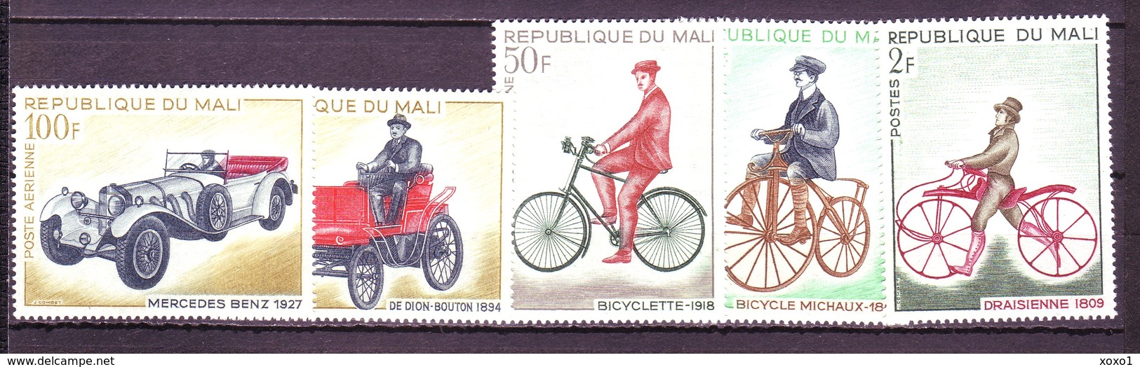 Mali 1968 MiNr. 170 - 175  Transport Auto Cycling Bikes Cars  5v MNH** 10.00 € - Radsport