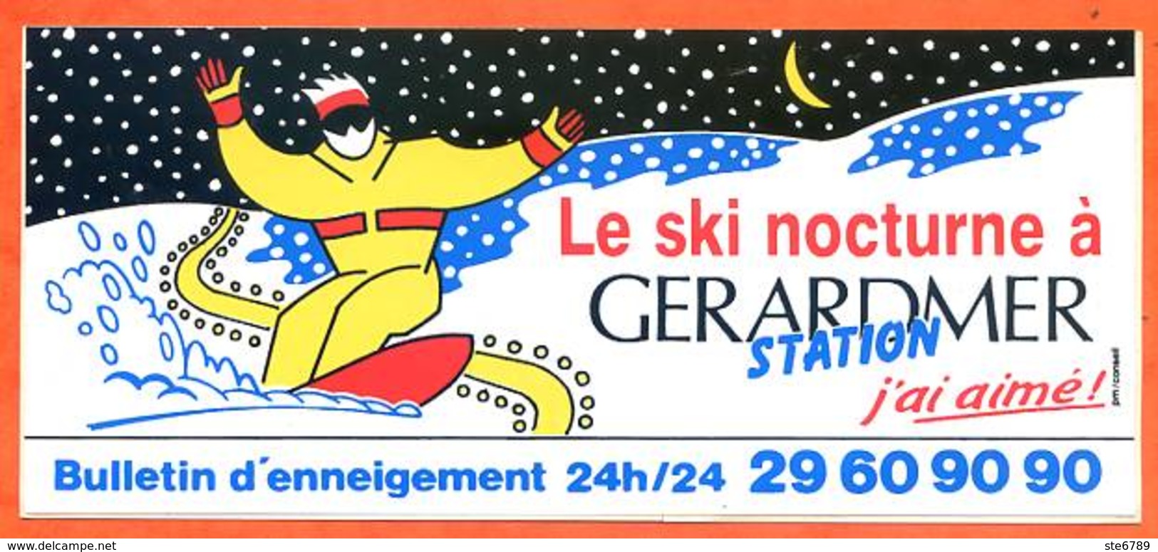 Autocollant GERARDMER SKI NOCTURNE 88 Vosges - Aufkleber