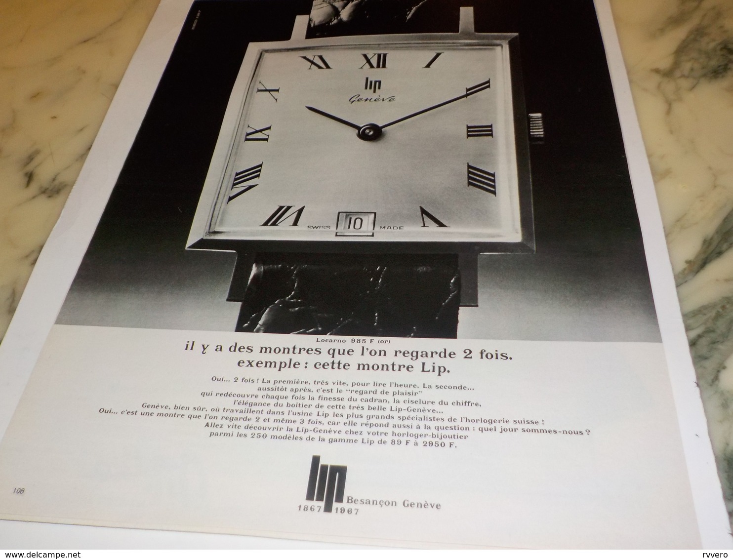 ANCIENNE PUBLICITE ON REGARDE 2 FOIS  MONTRE LIP  1967 - Autres & Non Classés