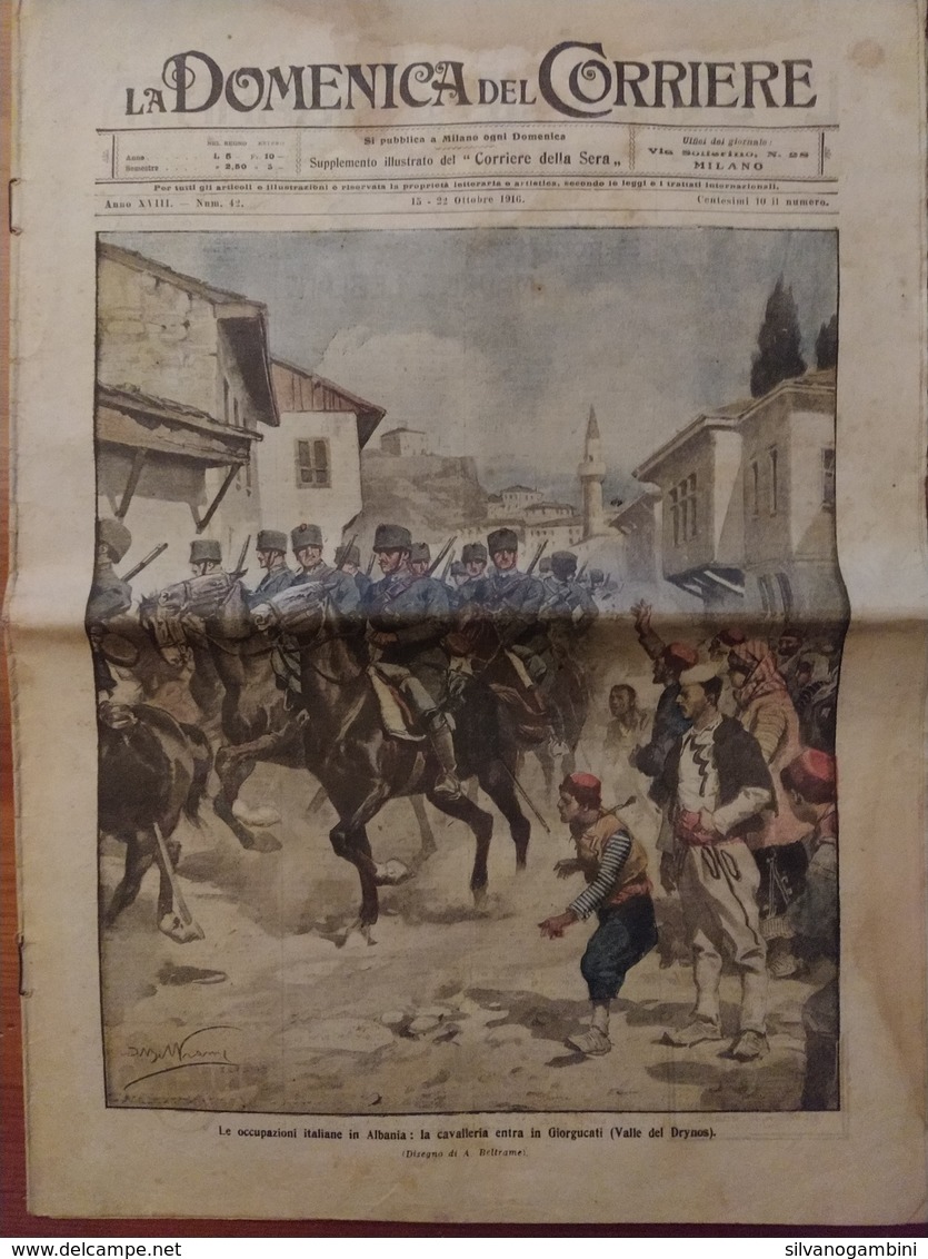 LA DOMENICA DEL CORRIERE 15-22 OTTOBRE 1916 WW1 - Guerra 1914-18