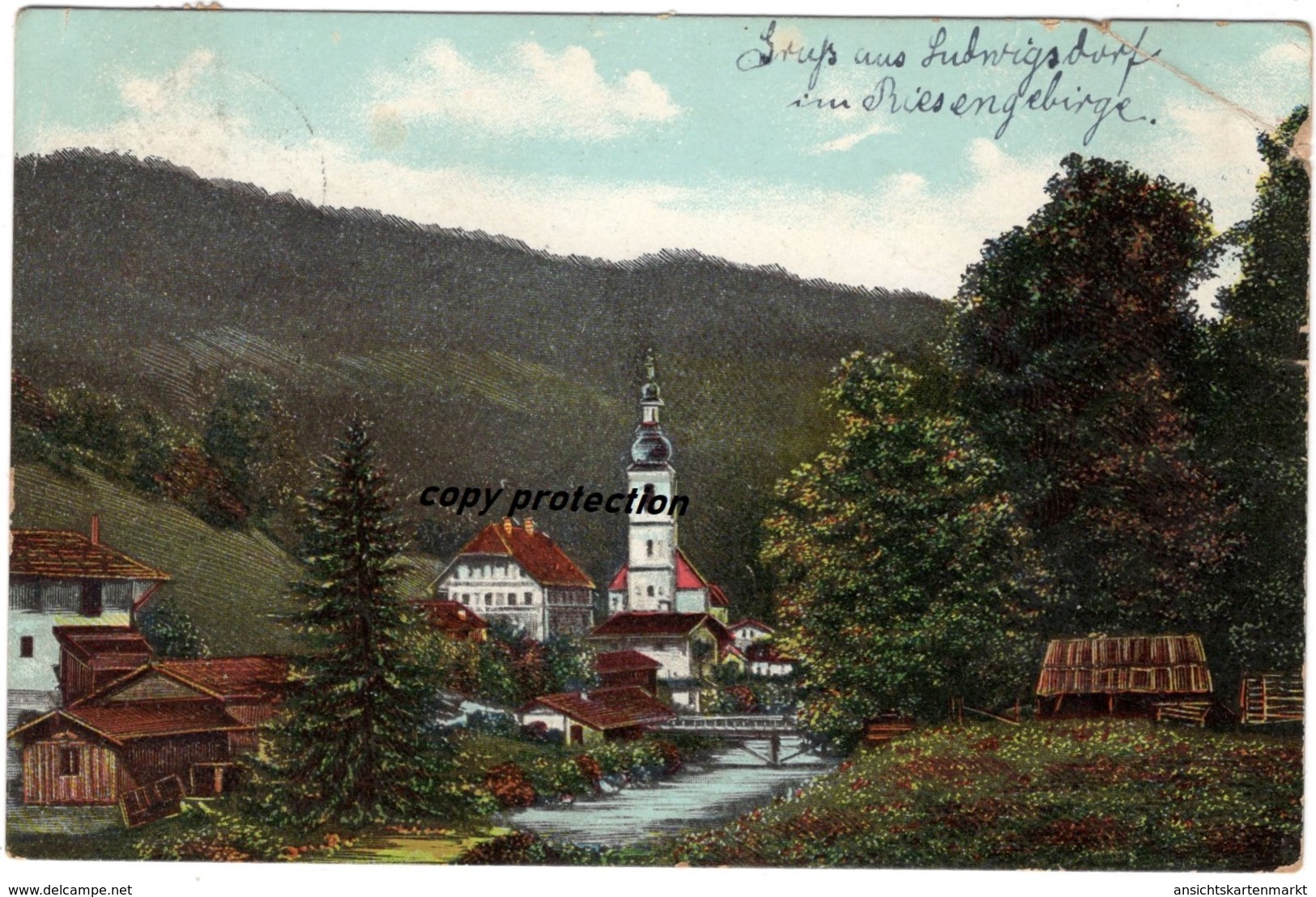 Künstlerkarte Riesengebirge, Stempel Seifershau Bz. Liegnitz, Alte Postkarte 1906 - Pologne