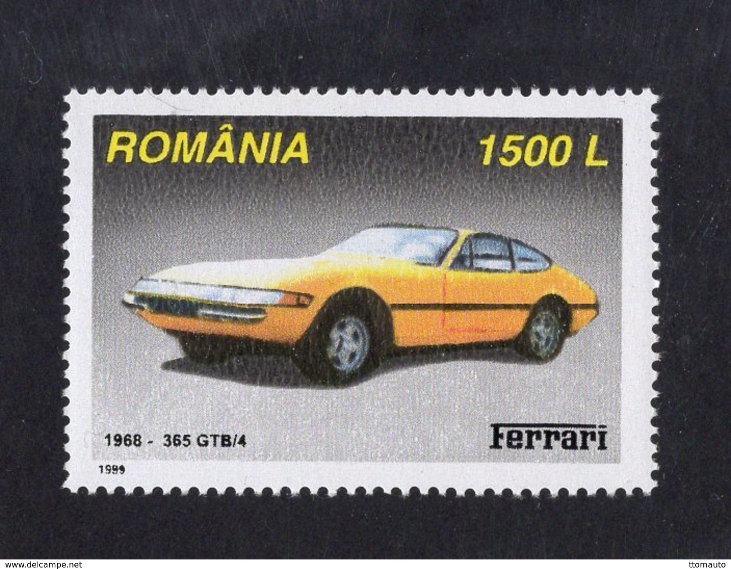 Romania 1999  -  Ferrari 365 GTB/4  (1968)    -  1v Timbre Neuf/Mint/MNH - Coches