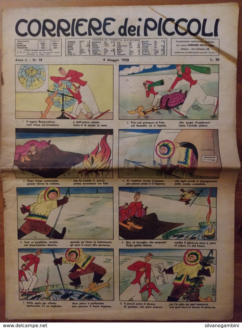 CORRIERE DEI PICCOLI 4 MAGGIO 1958 NR.18 - Corriere Dei Piccoli