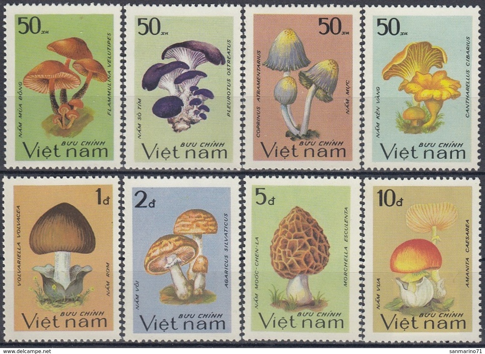 VIETNAM 1371-1378,unused,mushrooms - Champignons