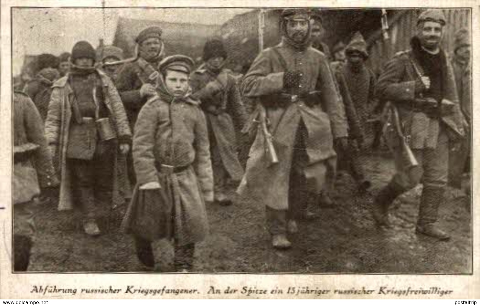 Abführung Russischer Kriegsgefangener - 15jähriger Kriegsfreiwilliger 1914/15  WWI WWICOLLECTION - Russia