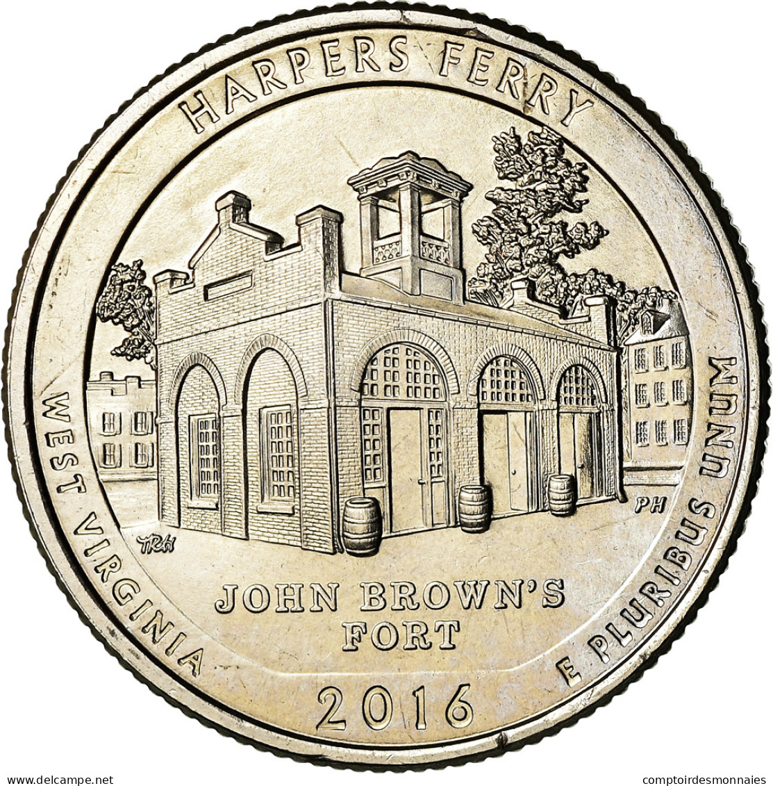 Monnaie, États-Unis, West Virginia, Quarter, 2016, Philadelphie, SPL - 2010-...: National Parks