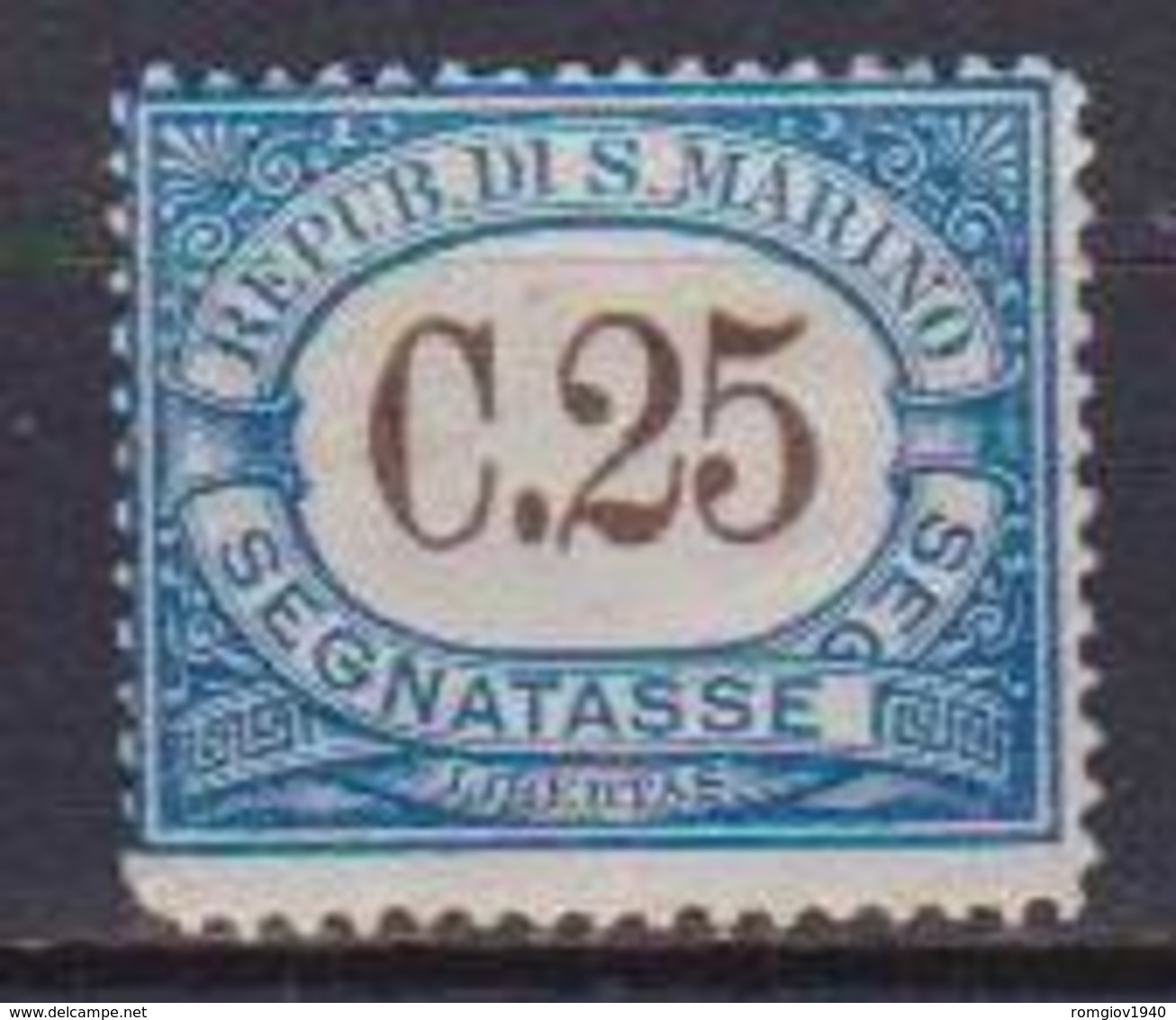 SAN MARINO  1939  SEGNATASSE DEL  1897-1919  SASS. 57 MLH  VF - Segnatasse