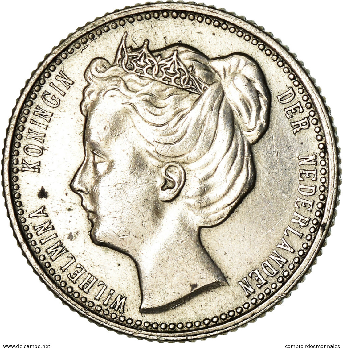 Monnaie, Pays-Bas, Wilhelmina I, 25 Cents, 1906, SUP, Argent, KM:120.2 - 25 Centavos