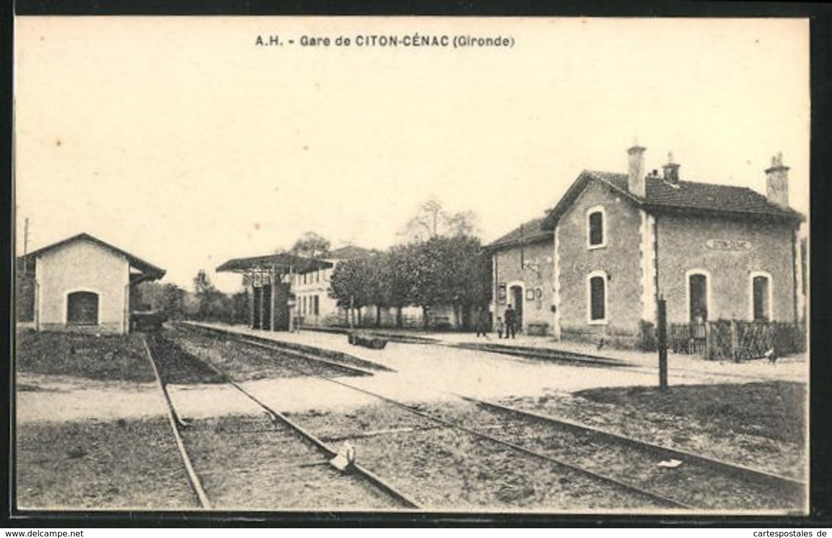 CPA Citon-Cénac, Motiv Vom La Gare - Sonstige & Ohne Zuordnung