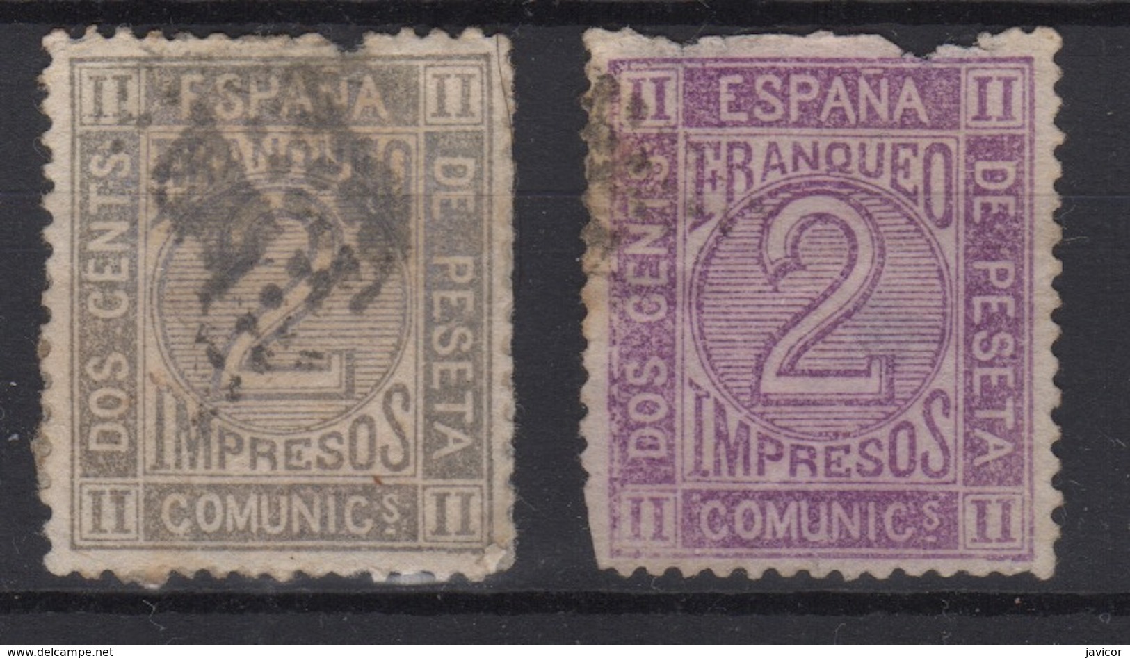 1872 Reinado Amadeo I Edifil 116(º) Dos Colores V.Catalogo 44€ - Gebruikt