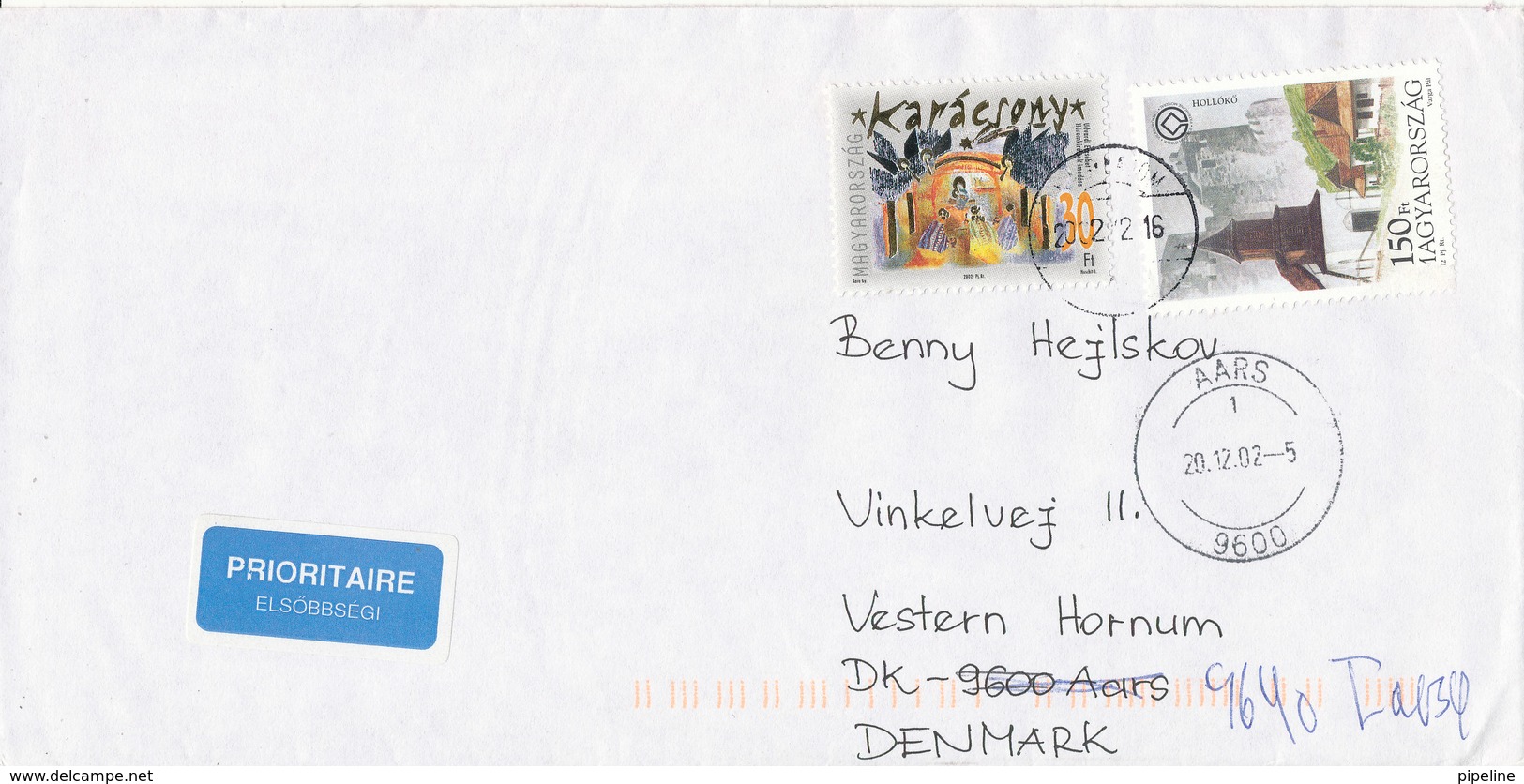 Hungary Cover Sent To Denmark Nagybajom 16-2-2002 Topic Stamps - Lettres & Documents