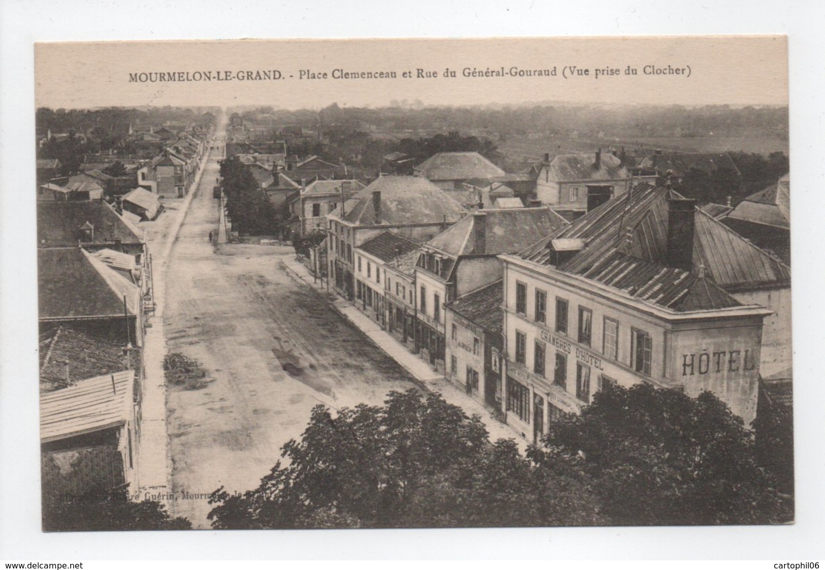 - CPA MOURMELON-LE-GRAND (51) - Place Clemenceau Et Rue Du Général-Gouraud 1922 - Edition Guérin - - Mourmelon Le Grand